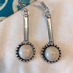 White Turquoise Gemstone Earrings